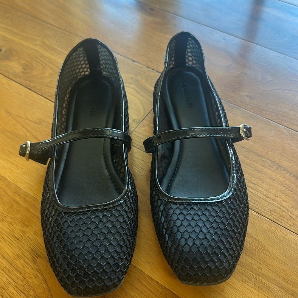 Black netting style Mary Jane’s